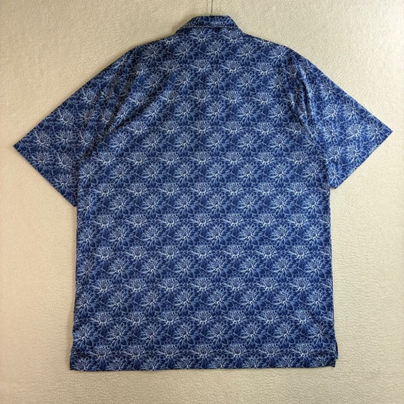 Donald Ross Philadelphia Cricket Club Golf Polo Shirt Men M Blue Floral AOP 1854 - Picture 3 of 8